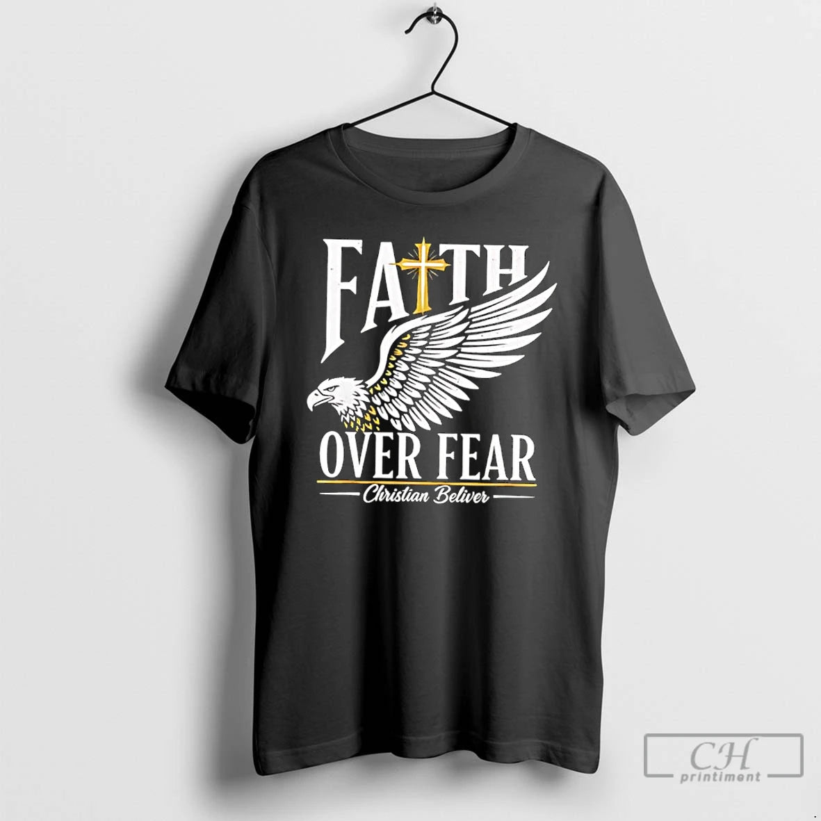 Classic Faith Over Fear Christian Believer Inspirational Graphic T-Shirts, Hoodie, Sweatshirt | InkRitualCo.com