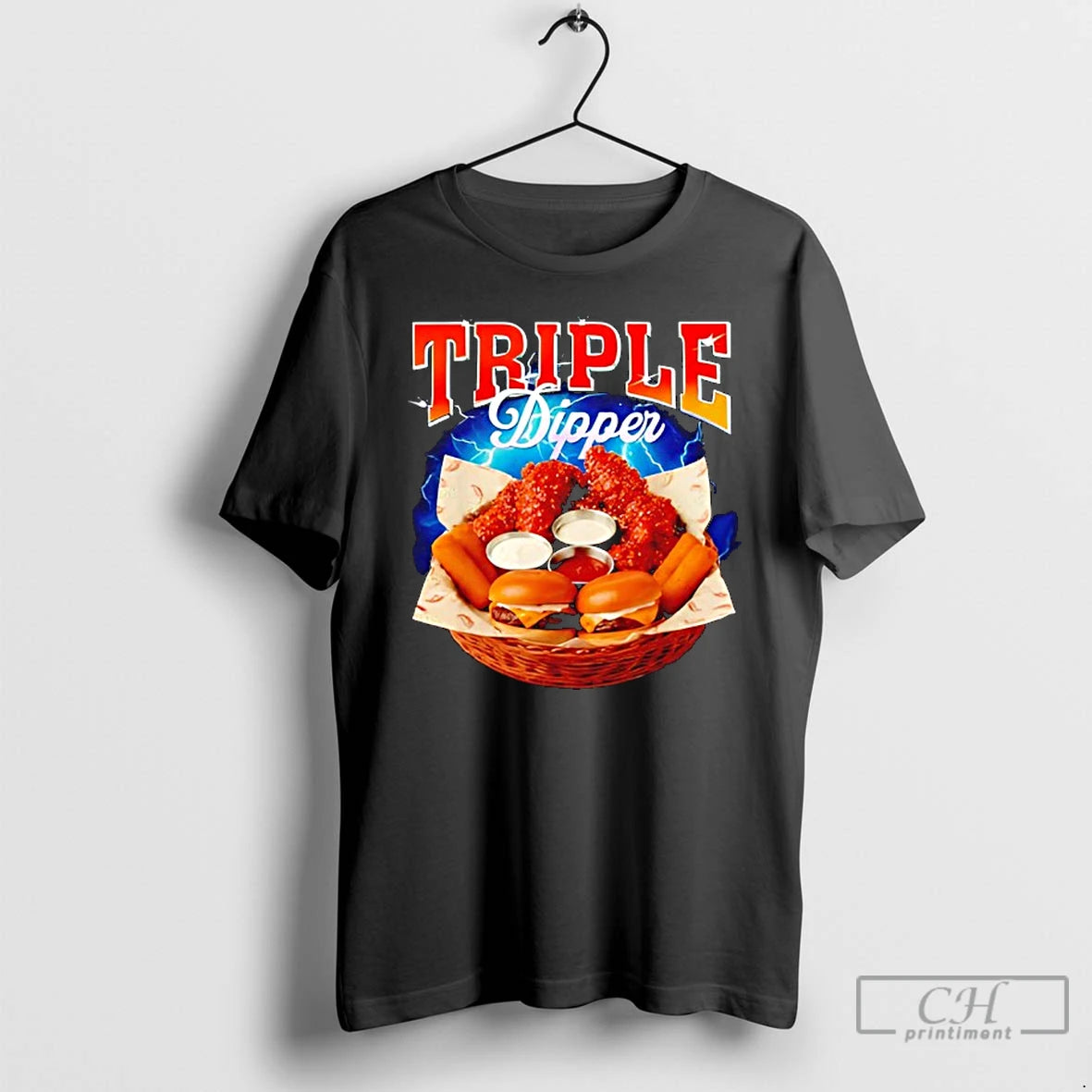 Classic Fast Food Hamburger Chicken Nugget Foodie Triple A Dipper T-Shirts, Hoodie, Sweatshirt | InkRitualCo.com