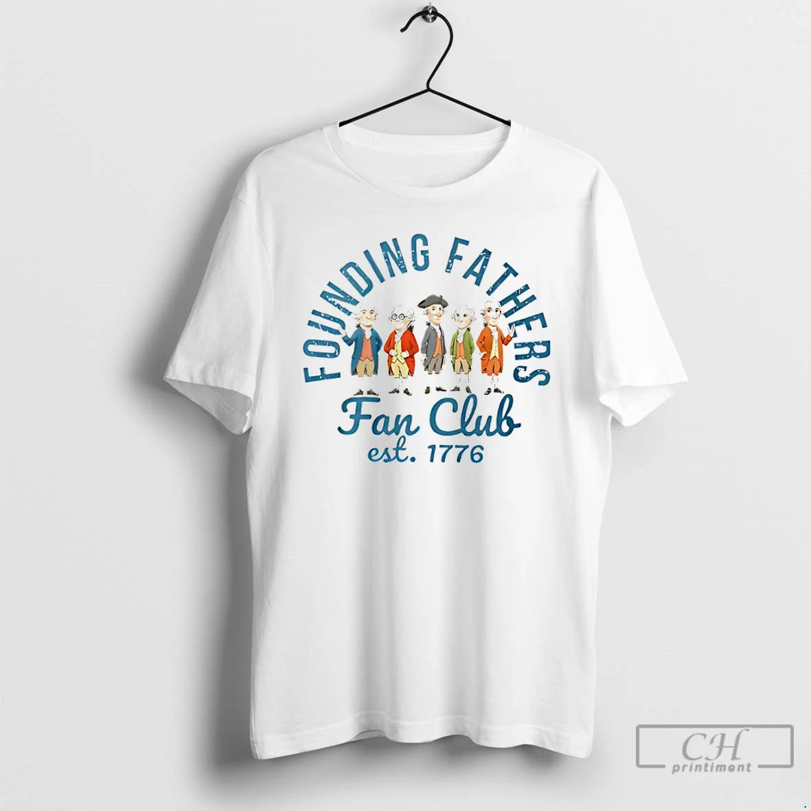 Classic Founding Fathers Fan Club Est 1776 Cartoon T-Shirts, Hoodie, Sweatshirt | InkRitualCo.com
