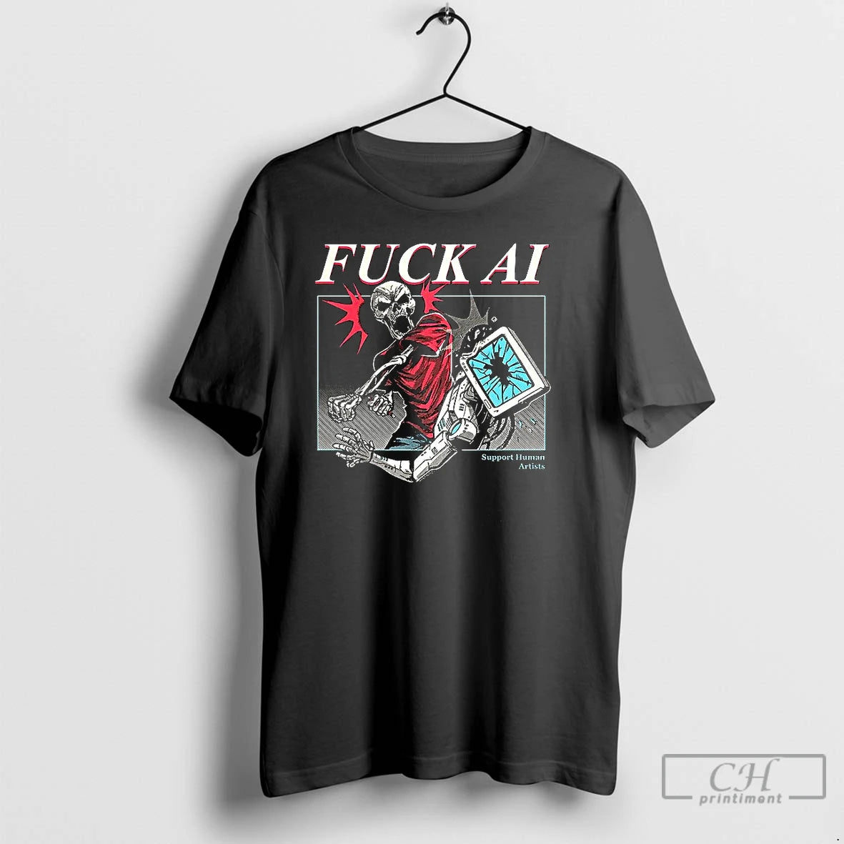 Classic Fuck Ai Support Human Artists Do Your Part Antiai T-Shirts, Hoodie, Sweatshirt | InkRitualCo.com