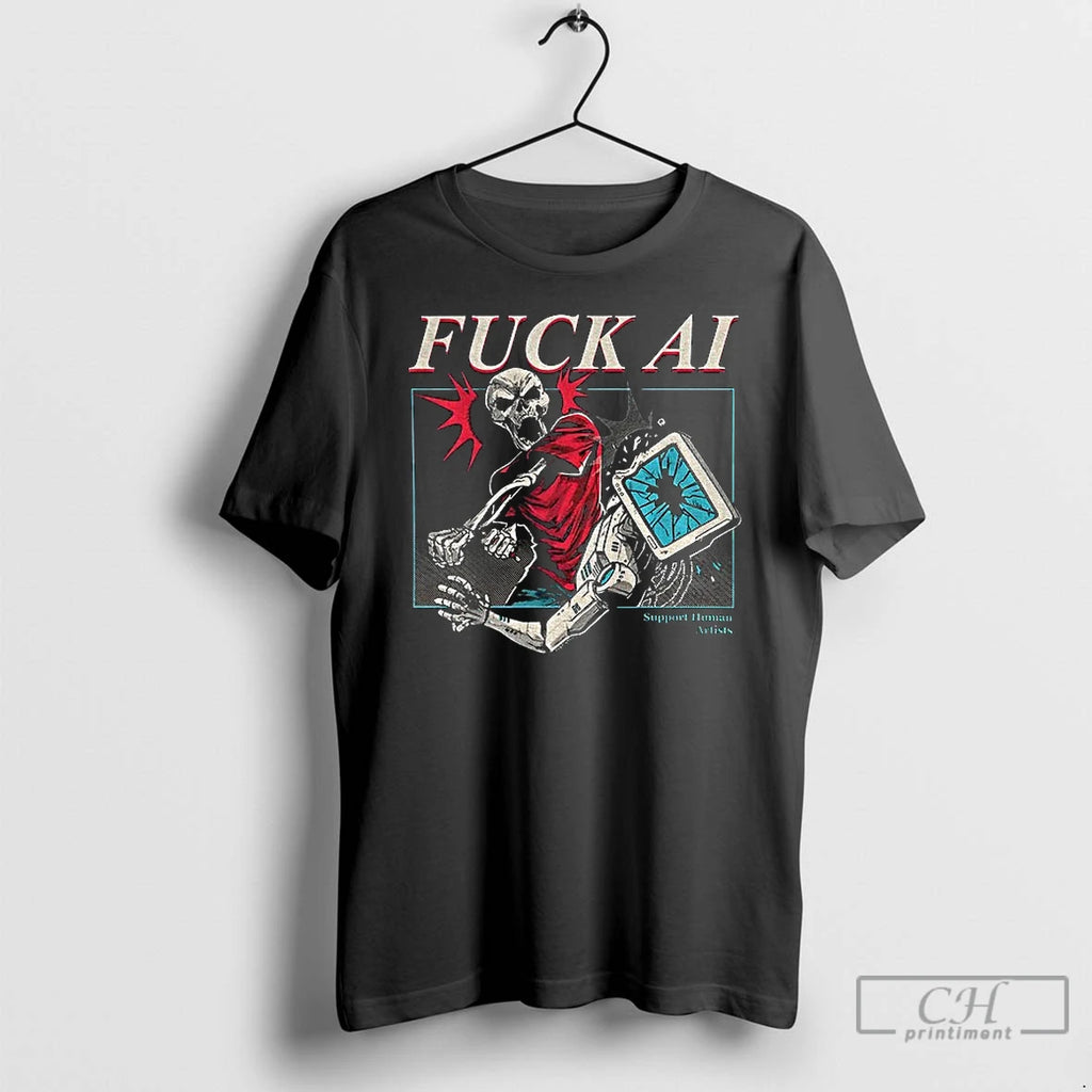 Classic Fuck Ai Support Human Artists T-Shirts, Hoodie, Sweatshirt | InkRitualCo.com