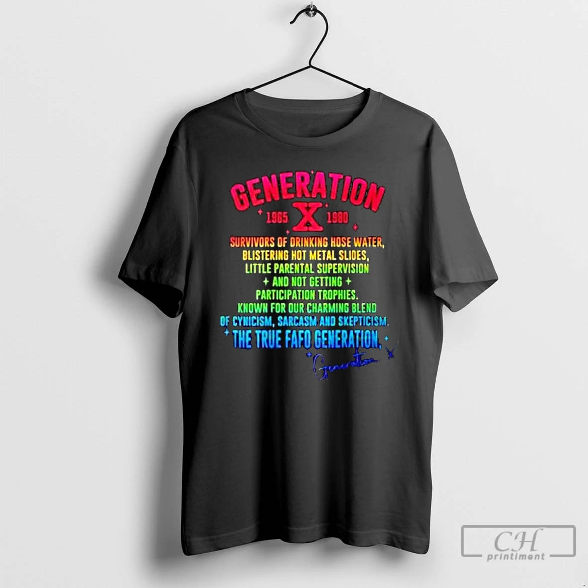 Classic Gen X Generation X 70s 80s The True Fafo Generation Back T Shirts Hoodie, Sweatshirt | InkRitualCo.com
