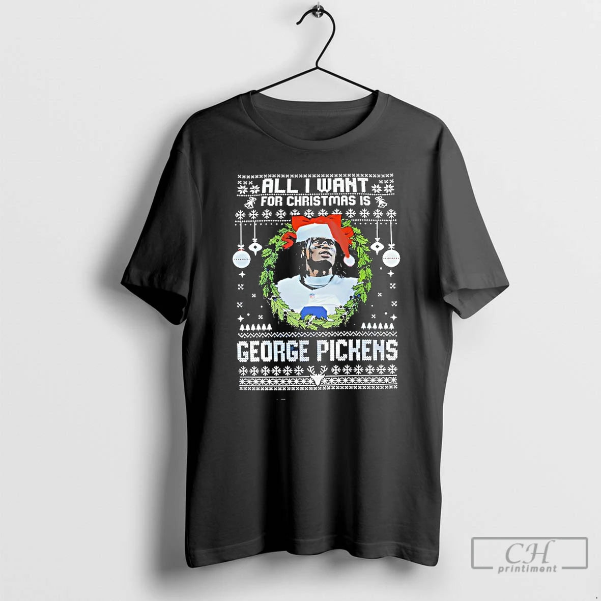 Classic George Pickens All I Want For Christmas T-Shirts, Hoodie, Sweatshirt | InkRitualCo.com