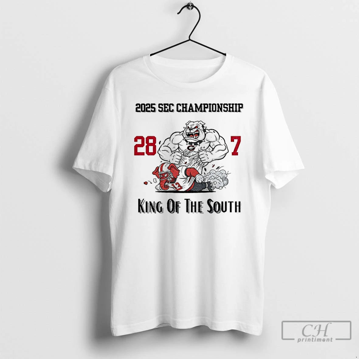 Classic Georgia Bulldogs 2025 Sec Championship King Of The South 28 7 T Shirts Sweater Hoodie, Sweatshirt | InkRitualCo.com