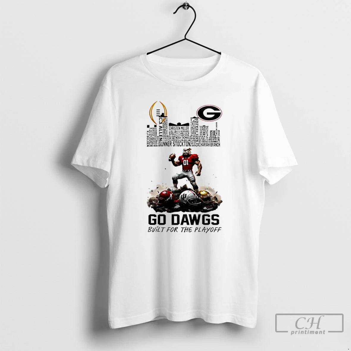 Classic Georgia Bulldogs Bulit For Playoff 2025 2026 Cfp Mascot Skyline T-Shirts, Hoodie, Sweatshirt | InkRitualCo.com
