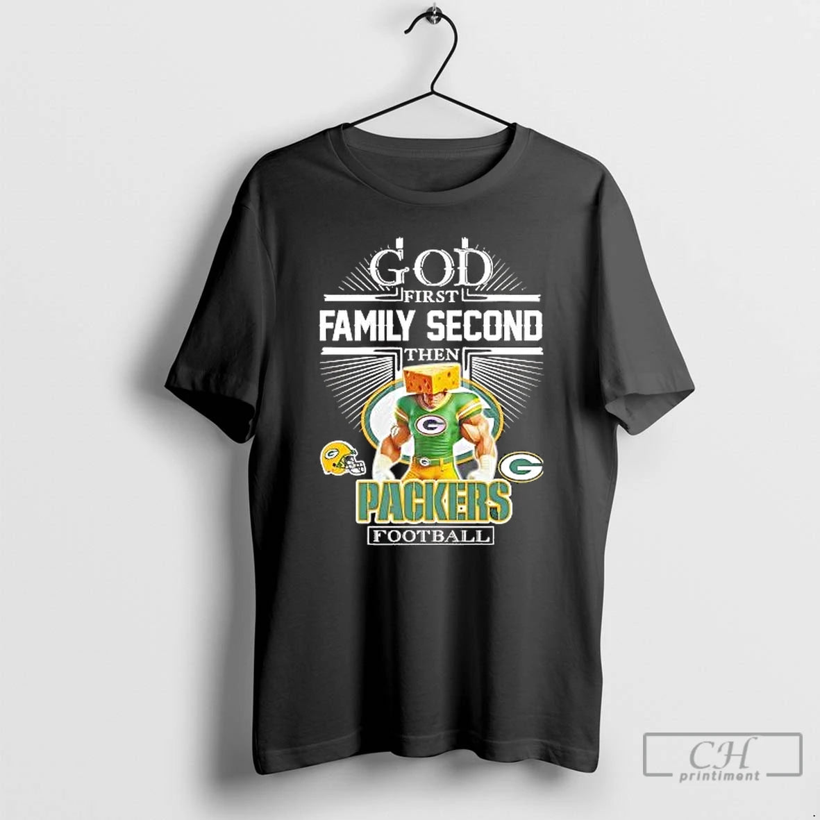 Classic God First Family Second Then Green Bay Packers Cheesehead Football T-Shirts, Hoodie, Sweatshirt | InkRitualCo.com