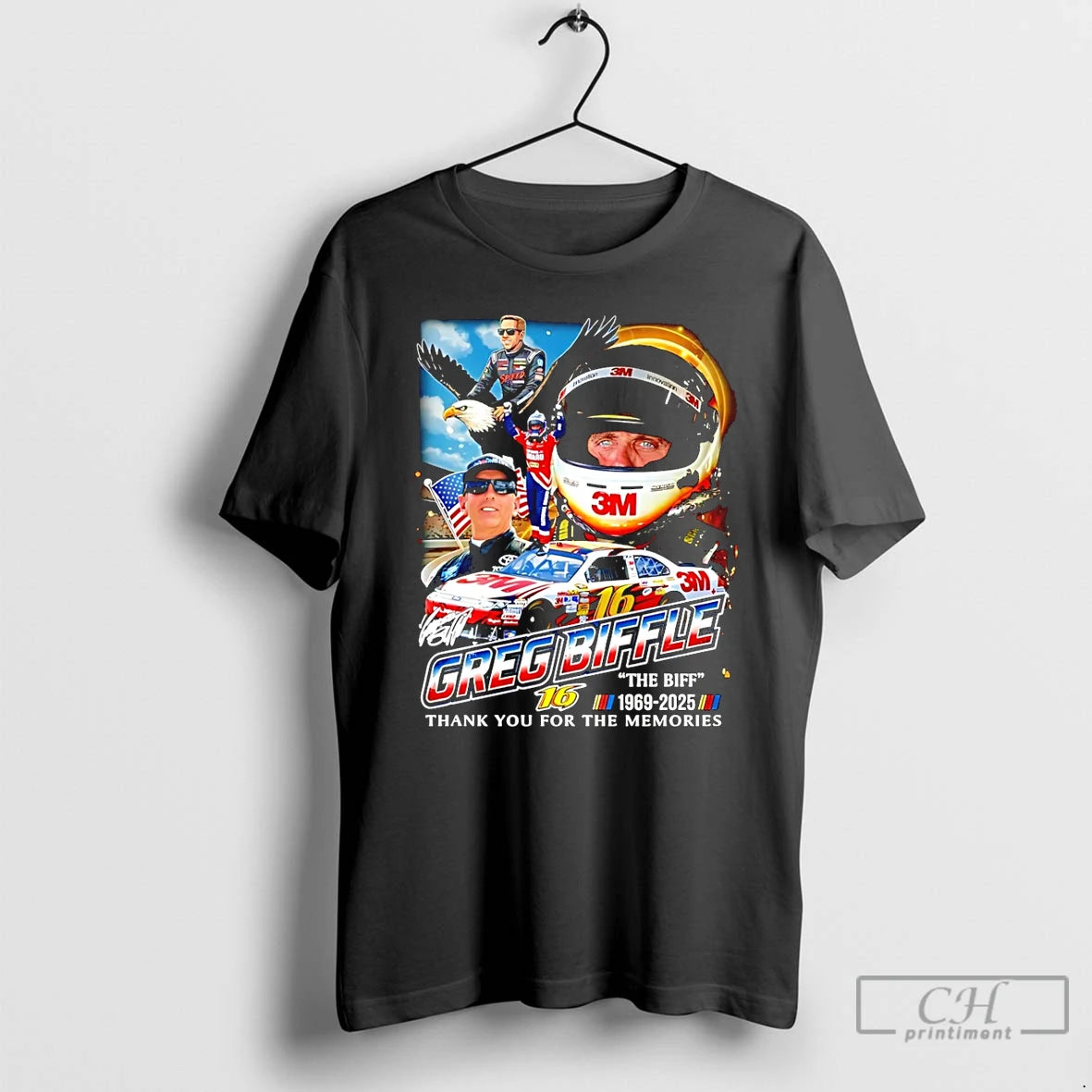 Classic Greg Biffle The Biff 1969 2025 Thank You For The Memories Graphic T Shirts Hoodie, Sweatshirt | InkRitualCo.com