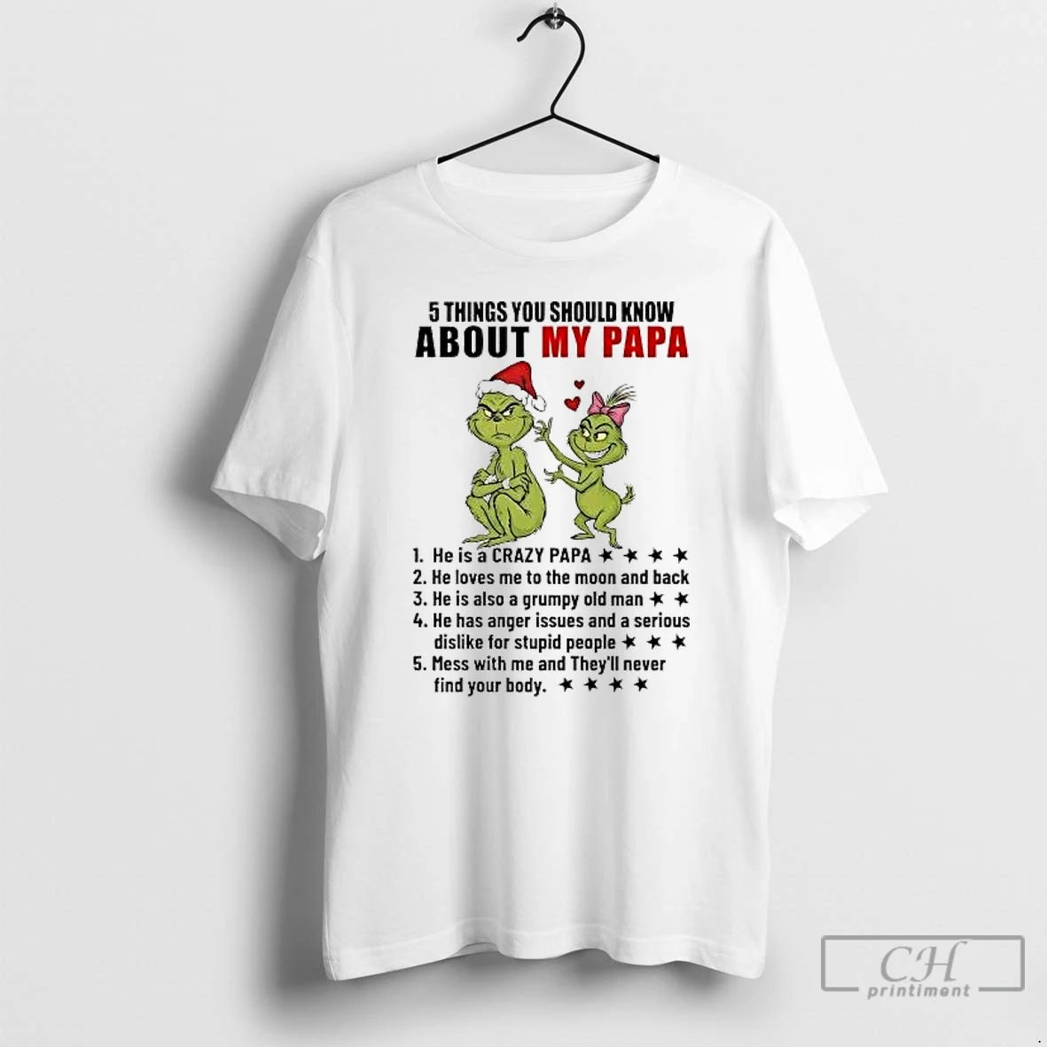 Classic Grinch 5 Things You Should Know About My Papa Christmas T-Shirts, Hoodie, Sweatshirt | InkRitualCo.com