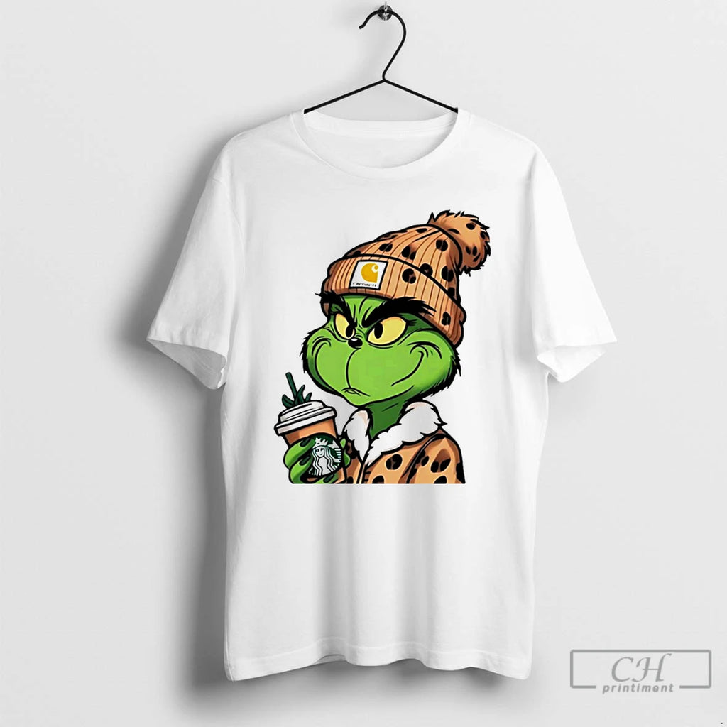 Classic Grinch Boujee Leopard White T Shirts Hoodie, Sweatshirt | InkRitualCo.com