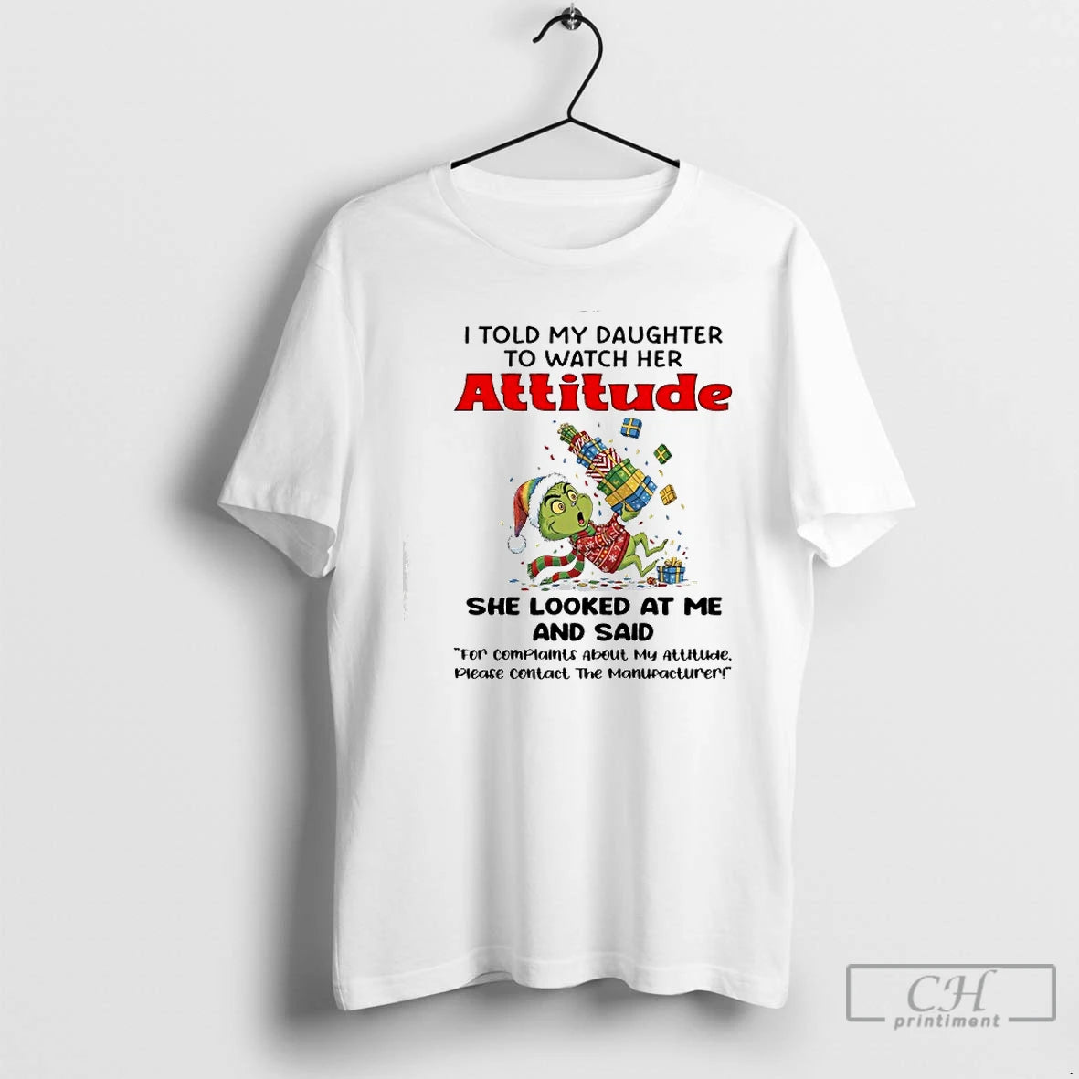 Classic Grinch I Told My Daughter To Watch Her Attitude T-Shirts, Hoodie, Sweatshirt | InkRitualCo.com