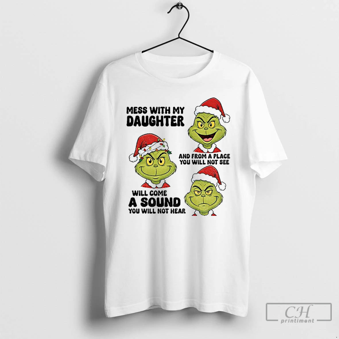 Classic Grinch Santa Mess With My Daughter And From A Place You Will Not See T-Shirts, Hoodie, Sweatshirt | InkRitualCo.com