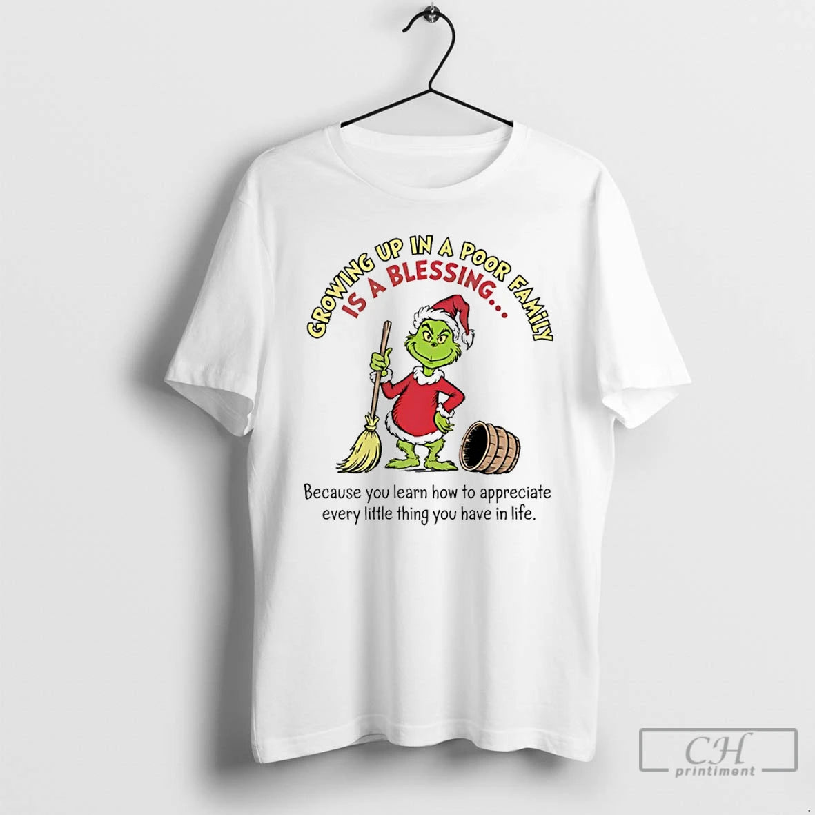 Classic Grinch Growing Up In A Poor Family Is A Blessing Christmas T Shirts Sweater Hoodie, Sweatshirt | InkRitualCo.com