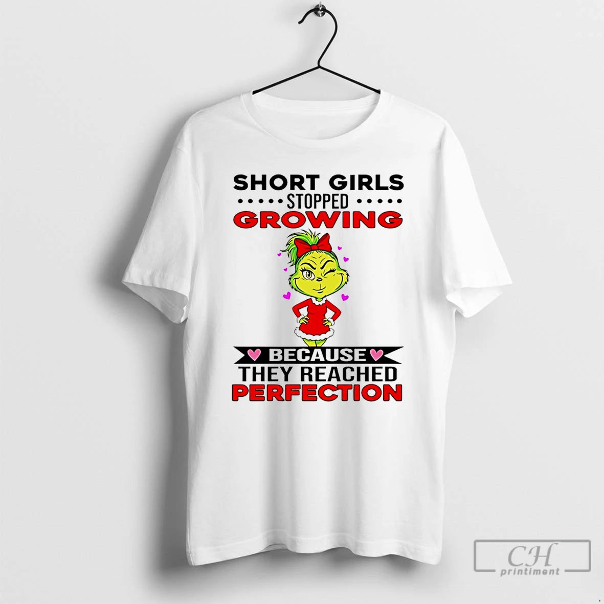 Classic Grinch Short Girls Stopped Growing Because They Reached Perfection T-Shirts, Hoodie, Sweatshirt | InkRitualCo.com