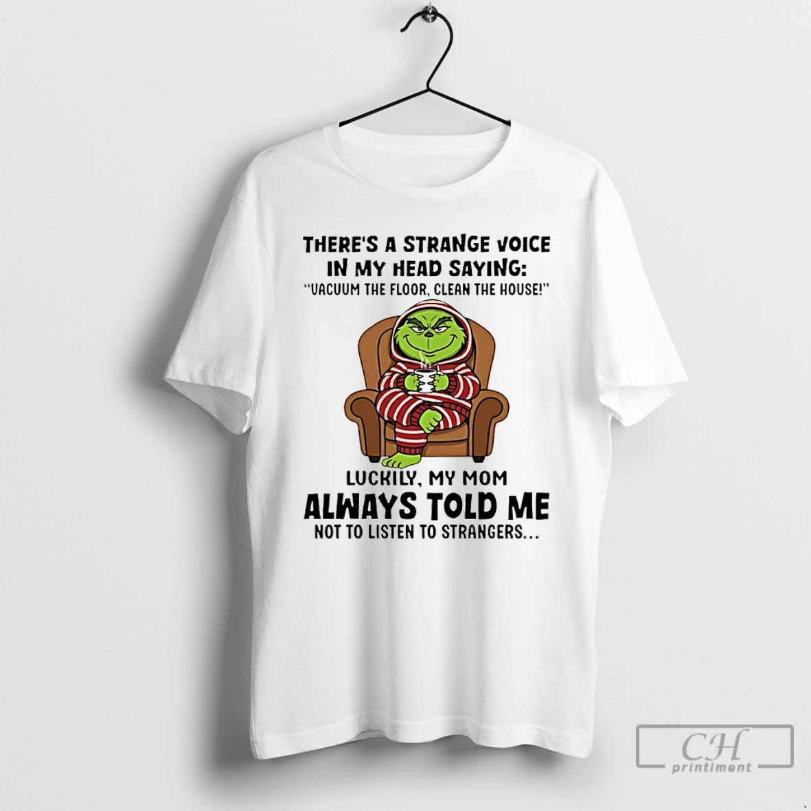 Classic Grinch Theres A Strange Voice In My Head Saying Vacuum The Floor T Shirts Hoodie, Sweatshirt | InkRitualCo.com
