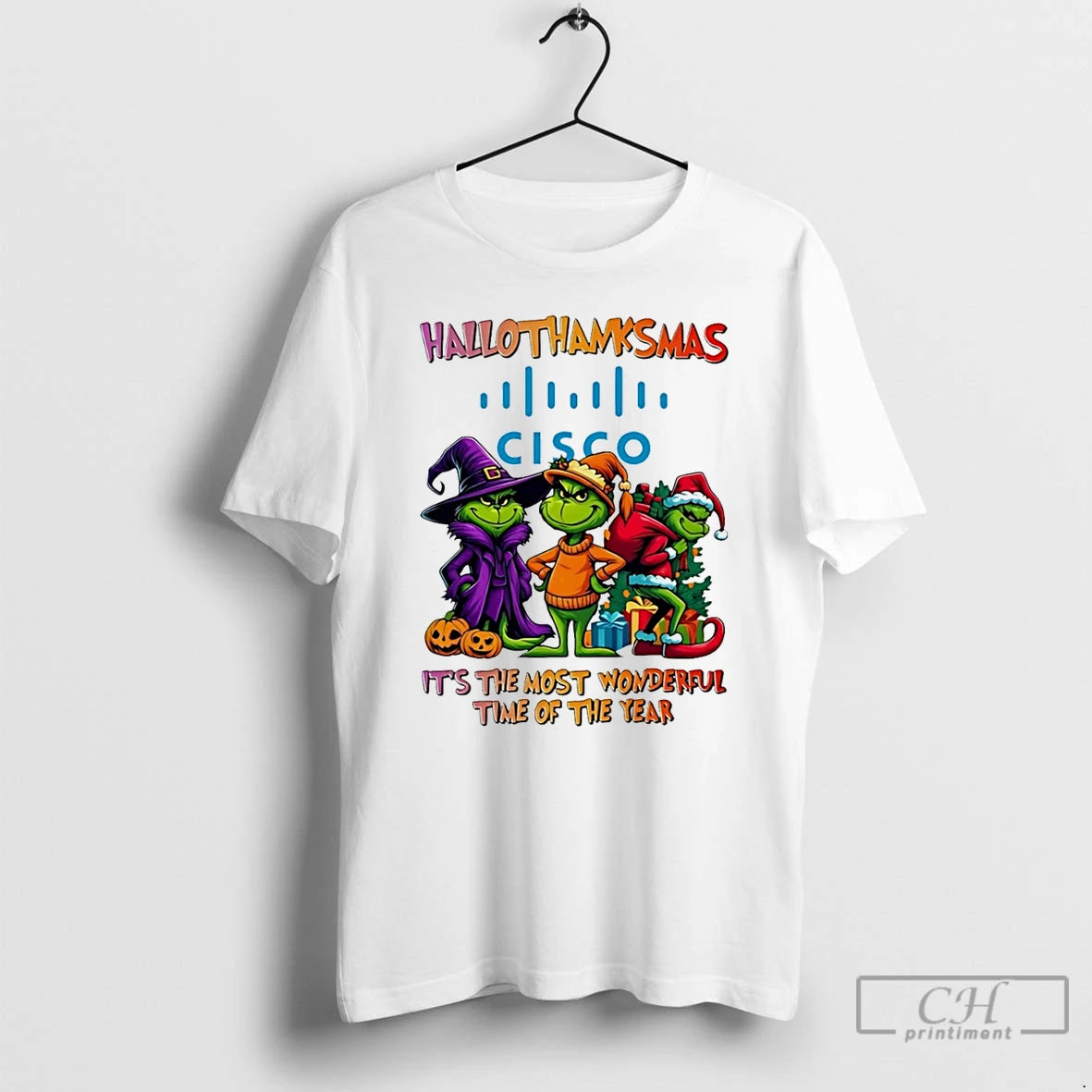 Classic Grinch X Cisco Its The Most Wonderful Time Of The Year 2025 Happy Hallothanksmas T-Shirts, Hoodie, Sweatshirt