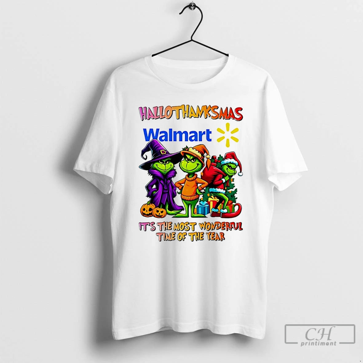 Classic Grinch X Walmart Its The Most Wonderful Time Of The Year 2025 Happy Hallothanksmas T-Shirts, Hoodie, Sweatshirt