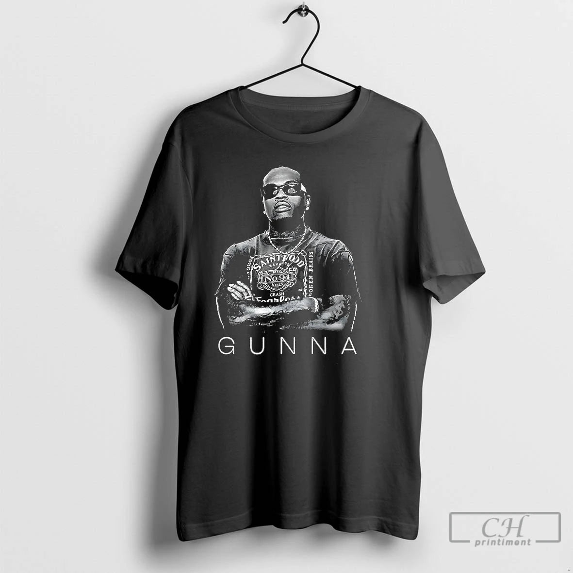 Classic Gunna Gang Portrait Music Lover T-Shirts, Hoodie, Sweatshirt | InkRitualCo.com