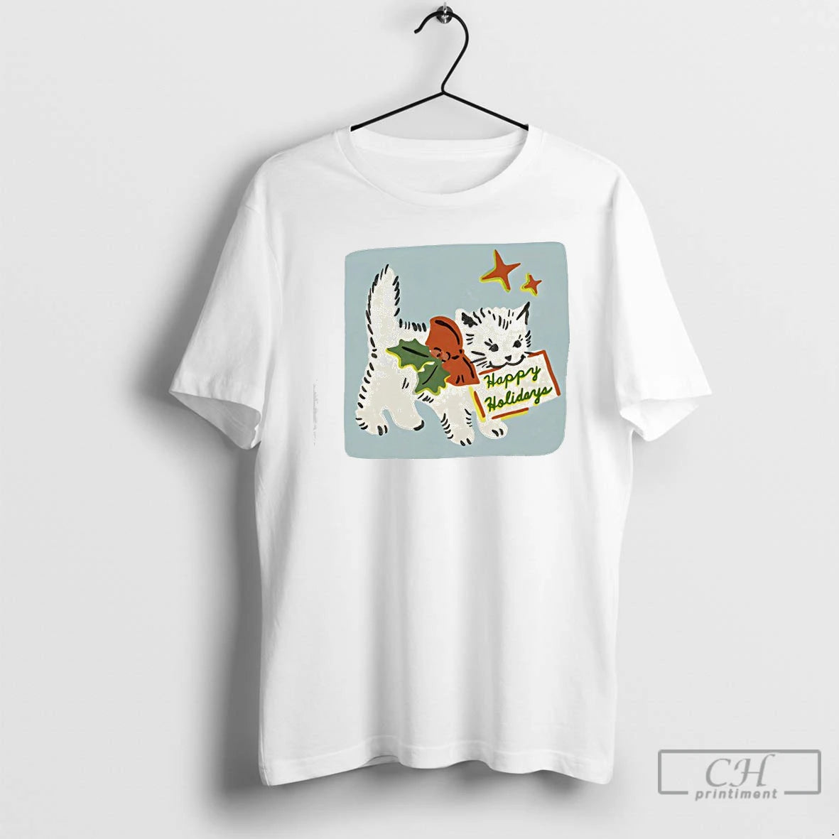Classic Happy Holidays Cat Yarrow Goods T-Shirts, Hoodie, Sweatshirt | InkRitualCo.com