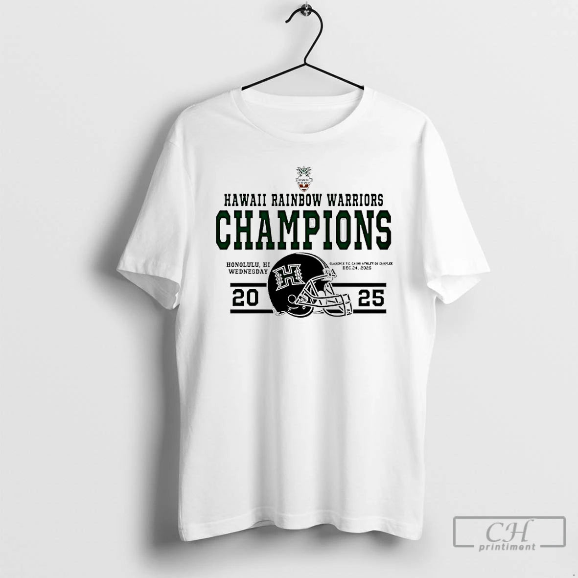 Classic Hawaii Rainbow Warriors 2025 Hawaii Bowl Champions Helmet T-Shirts, Hoodie, Sweatshirt | InkRitualCo.com