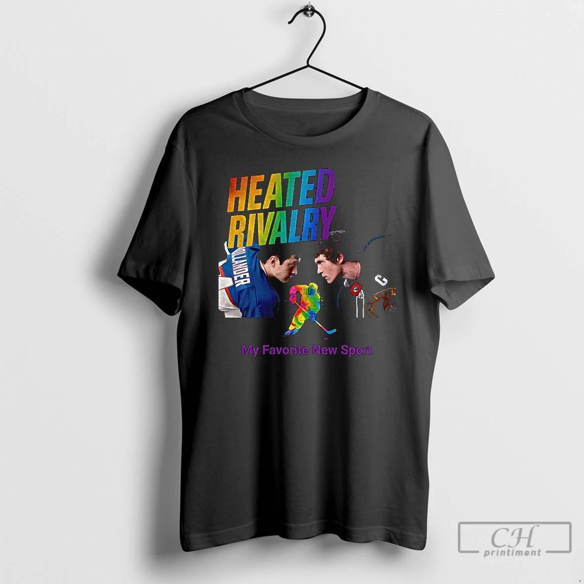 Classic Heated Rivalry Gay Hockey Pride Lgbtq Rainbow Hockey Graphic T-Shirts, Hoodie, Sweatshirt | InkRitualCo.com
