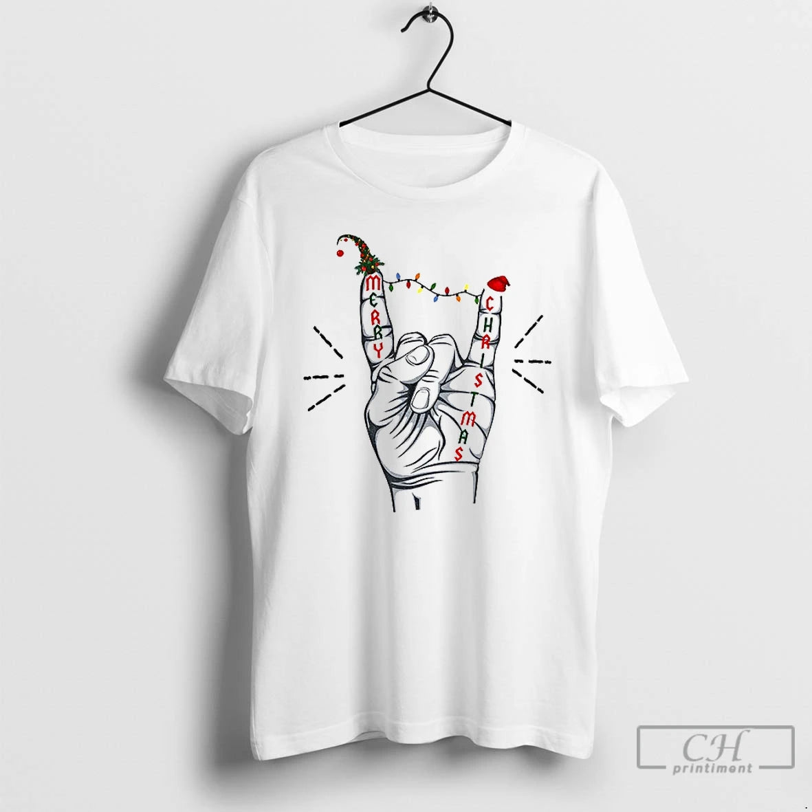Classic Heavy Metal Rock Horns Christmas T-Shirts, Hoodie, Sweatshirt | InkRitualCo.com