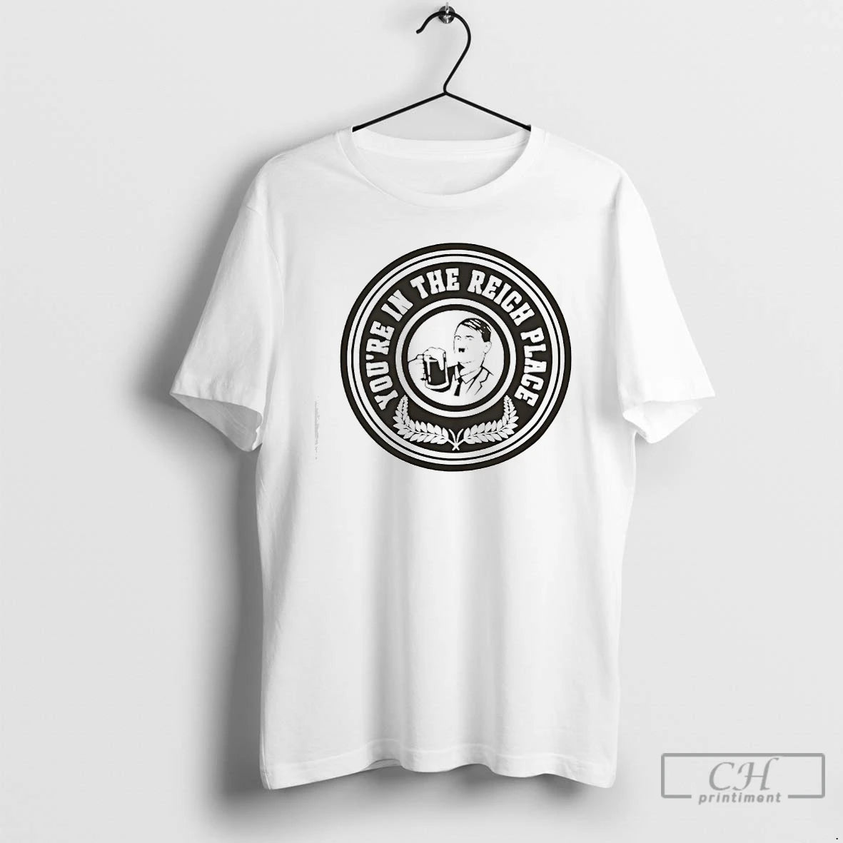Classic Hitler Holding Beer Youre In The Right Place T-Shirts, Hoodie, Sweatshirt | InkRitualCo.com