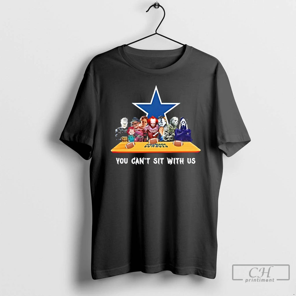Classic Horror Movie Characters You Cant Sit With Us Dallas Cowboys Halloween T Shirts Hoodie, Sweatshirt | InkRitualCo.com