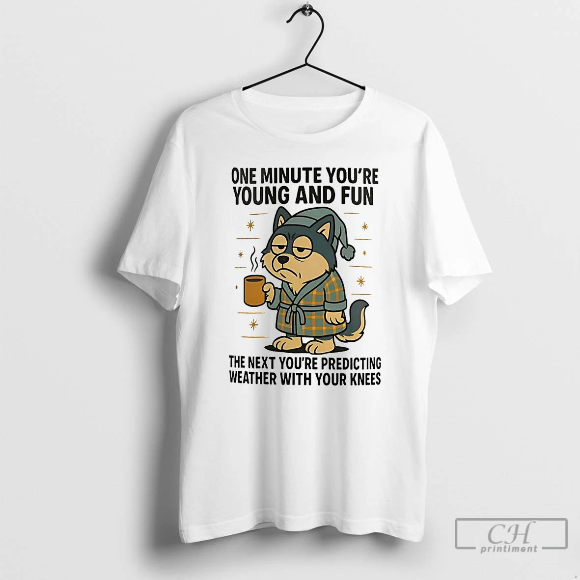 Classic Husky One Minute Youre Young And Fun The Next Youre Predicting Weather T Shirts Hoodie, Sweatshirt | InkRitualCo.com