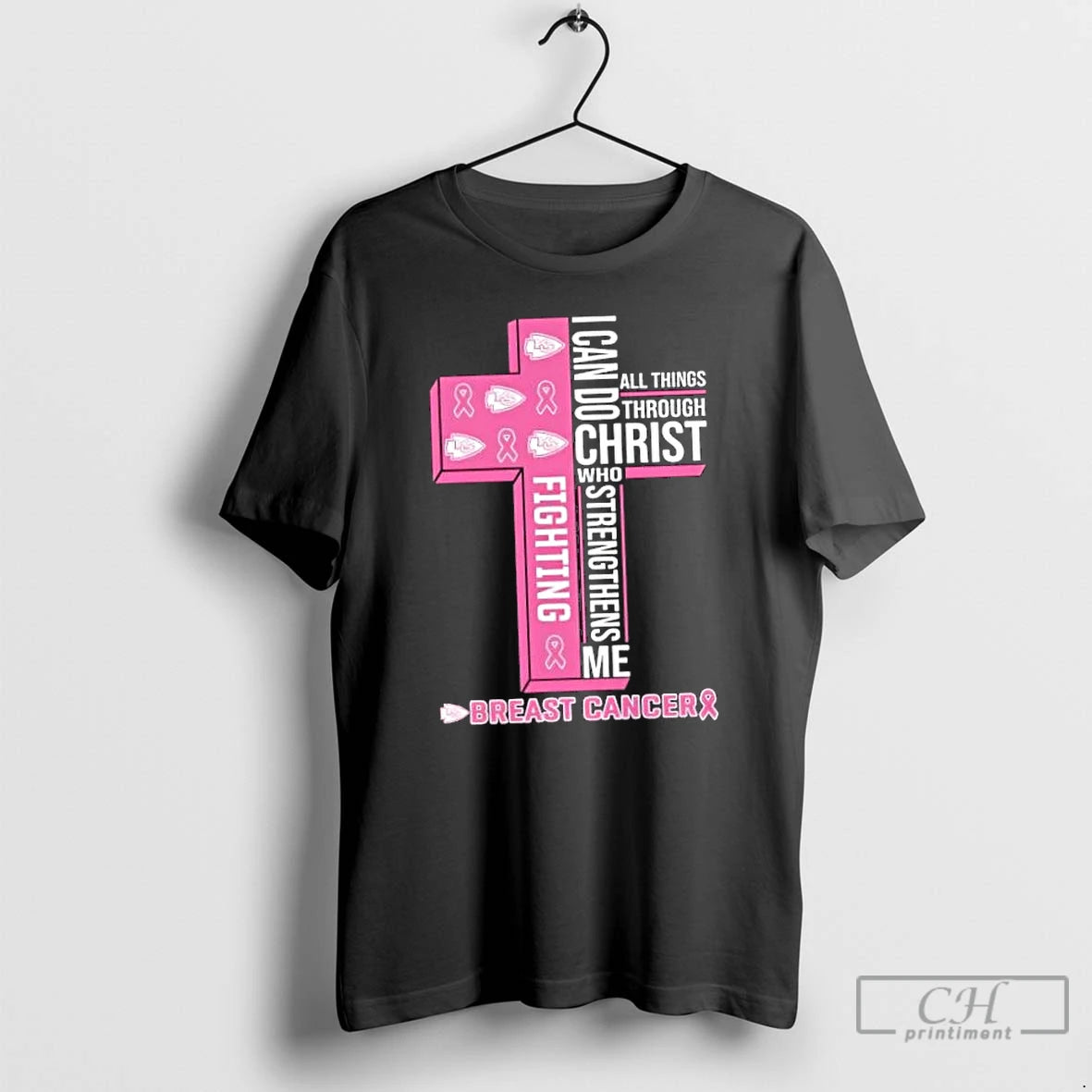 Classic I Can Do All Things Through Christ Who Strengthens Me Breast Cancer Kansas City T-Shirts, Hoodie, Sweatshirt