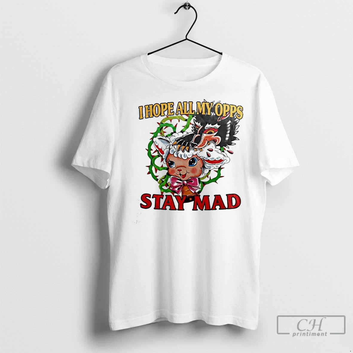 Classic I Hope All My Opps Stay Mad Wolf And Sheep T-Shirts, Hoodie, Sweatshirt | InkRitualCo.com