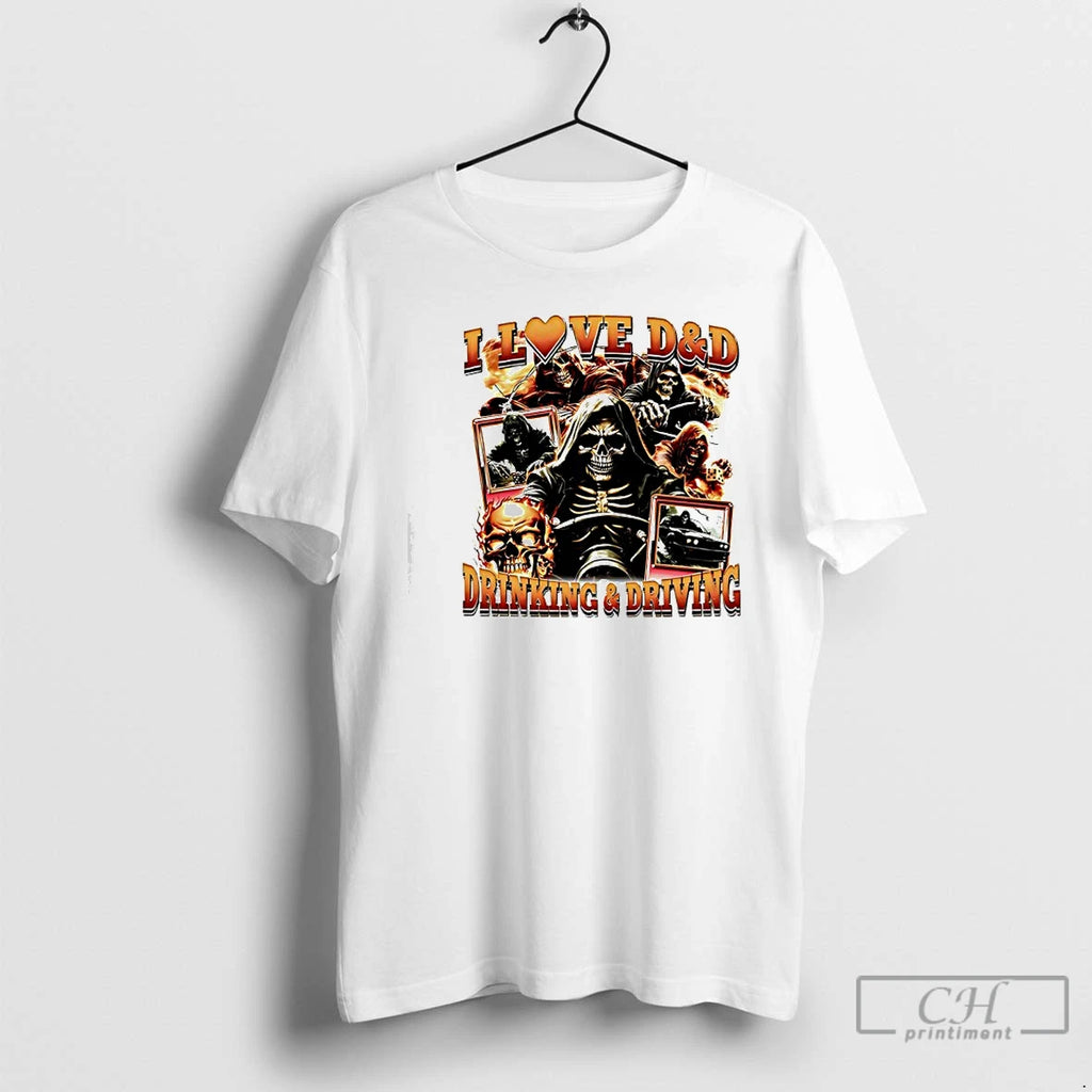Classic I Love Dd Drinking Driving Skeleton Graphic T-Shirts, Hoodie, Sweatshirt | InkRitualCo.com