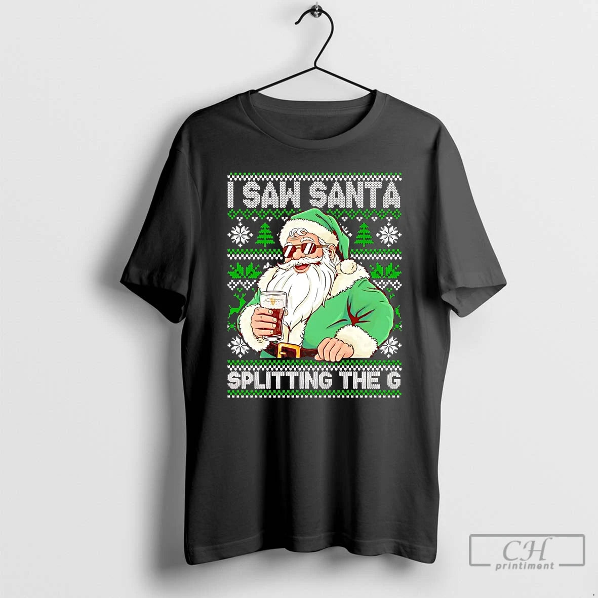 Classic I Saw Santa Splitting The G Guinness Beer Christmas T Shirts Hoodie, Sweatshirt | InkRitualCo.com