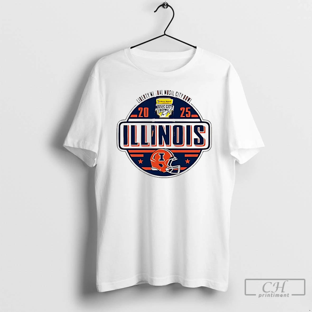 Classic Illinois Fighting Illini 2025 Liberty Mutual Music City Bowl Logo T-Shirts, Hoodie, Sweatshirt | InkRitualCo.com