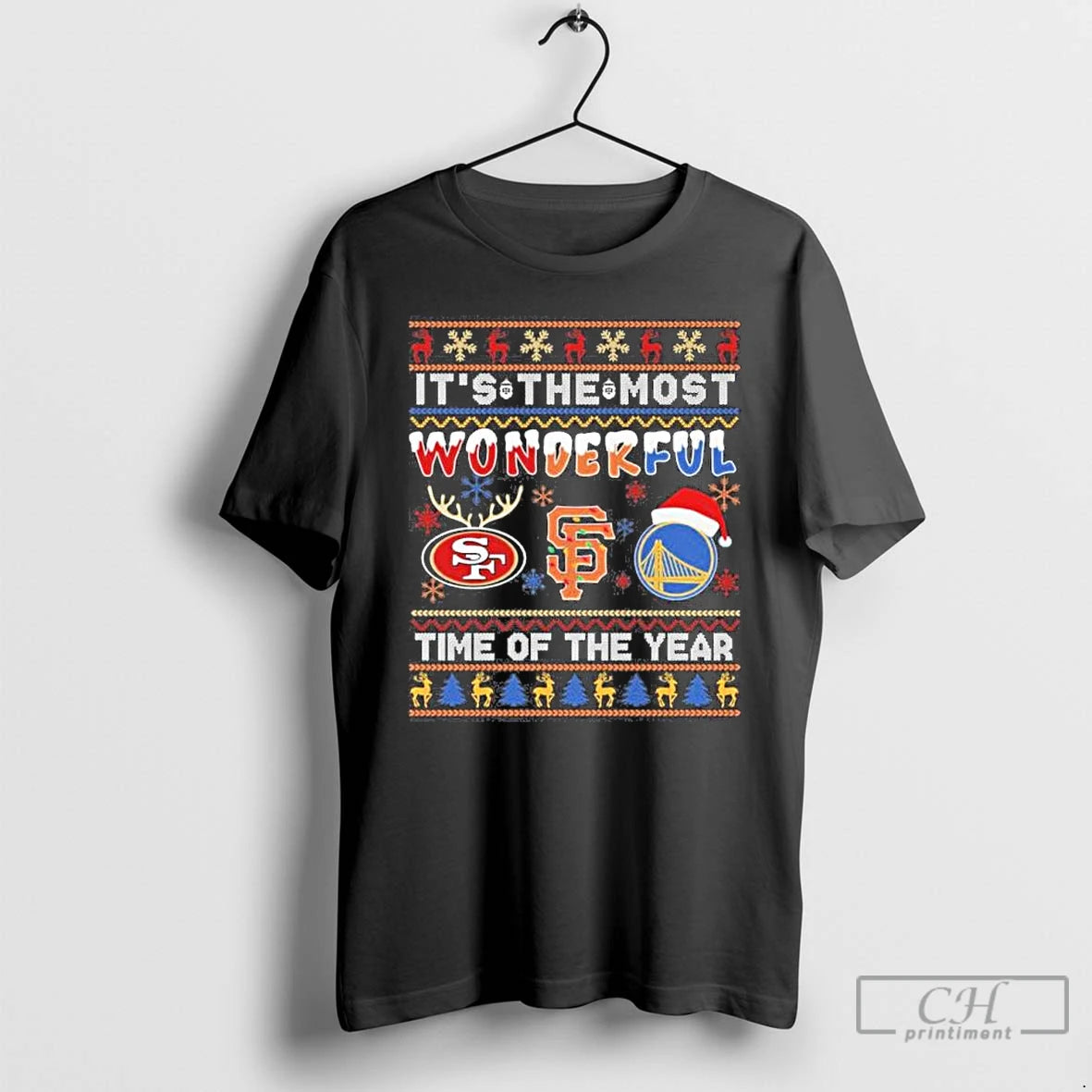 Classic Its The Most Wonderful Time Of The Years San Francisco Sports Teams Christmas Ugly T-Shirts, Hoodie, Sweatshirt