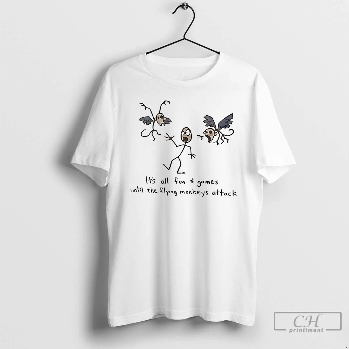 Classic Its All Fun And Games Until The Flying Monkeys Attack T Shirts Hoodie, Sweatshirt | InkRitualCo.com
