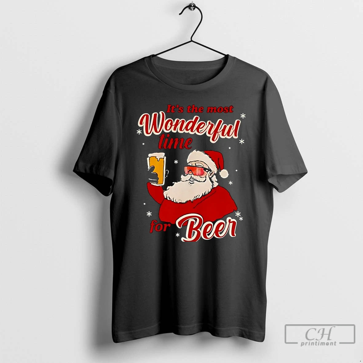 Classic Its The Most Wonderful Time For Beer Santa Christmas Christmas T-Shirts, Hoodie, Sweatshirt | InkRitualCo.com