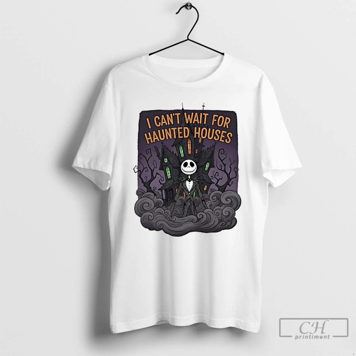 Classic Jack Skellington I Cant Wait For Haunted Houses Halloween T Shirts Hoodie, Sweatshirt | InkRitualCo.com