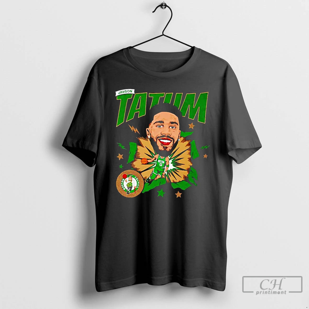 Classic Jayson Tatum Big Head Caricature Celtics T Shirts Hoodie, Sweatshirt | InkRitualCo.com