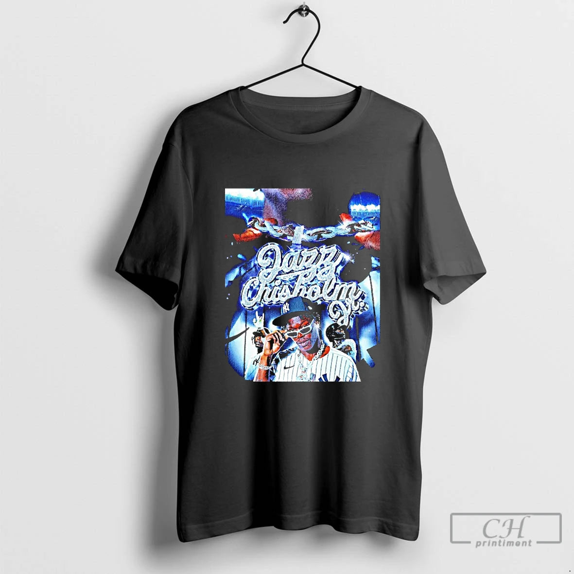 Classic Jazz Chisholm Jr New York Yankees Player Diamond Chain Blackshirt T Shirts Hoodie, Sweatshirt | InkRitualCo.com