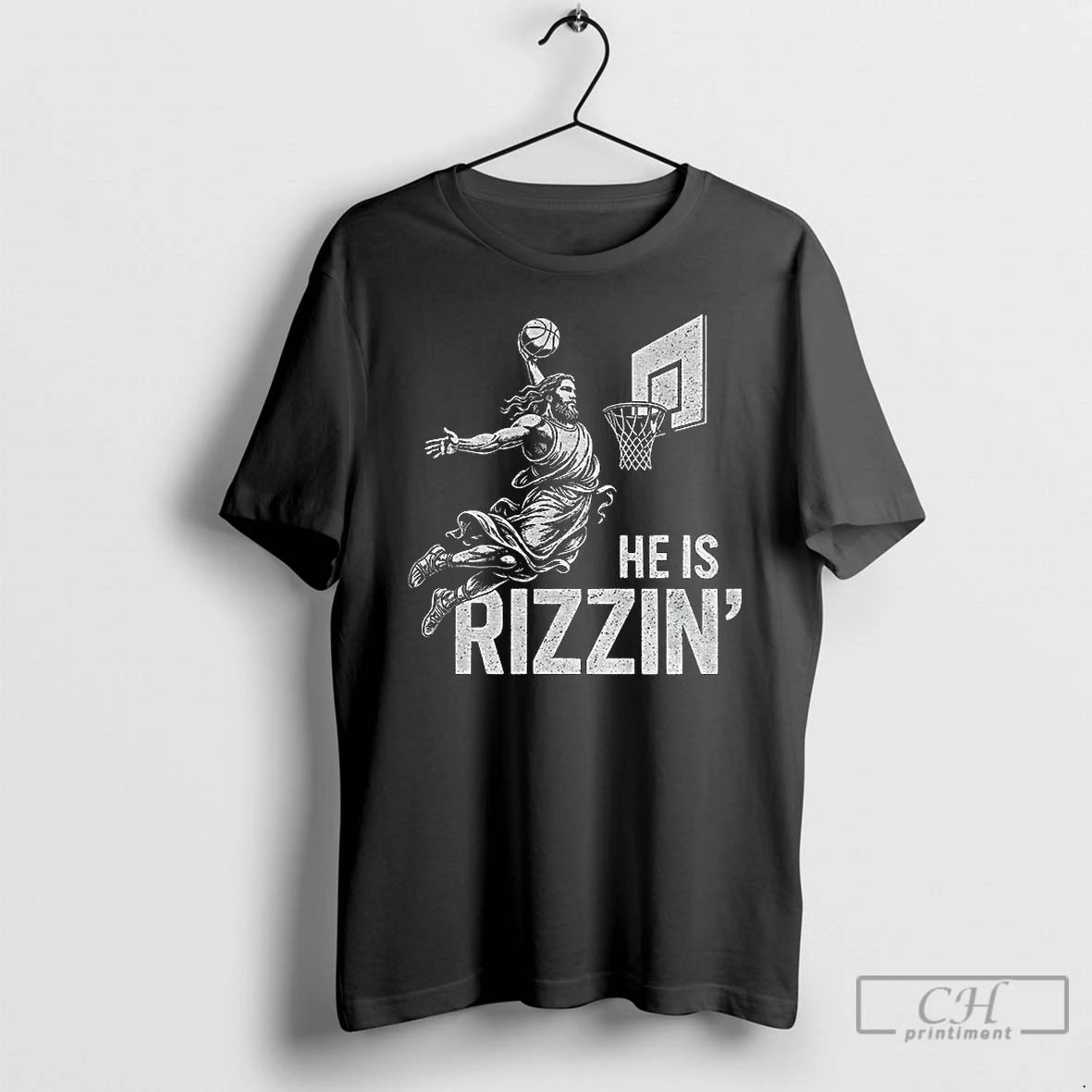 Classic Jesus Basketball He Is Rizzin Vintage T-Shirts, Hoodie, Sweatshirt | InkRitualCo.com