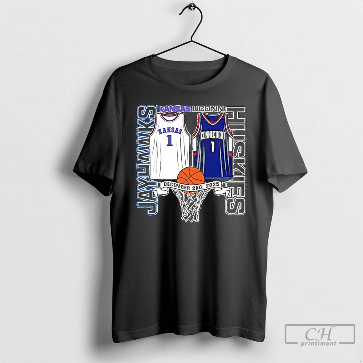 Classic Kansas Jayhawks Basketball Vs Uconn Huskies December 2nd 2025 T-Shirts, Hoodie, Sweatshirt | InkRitualCo.com