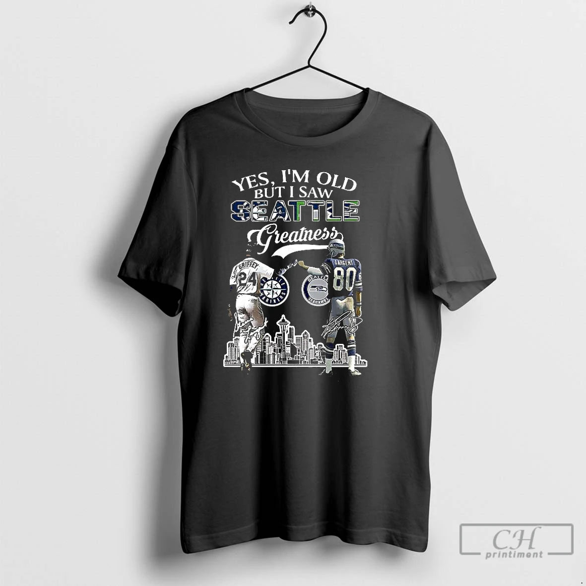 Classic Ken Griffey Jr And Steve Largent Yes Im Old But I Saw Seattle Mariners T-Shirts, Hoodie, Sweatshirt | InkRitualCo.com
