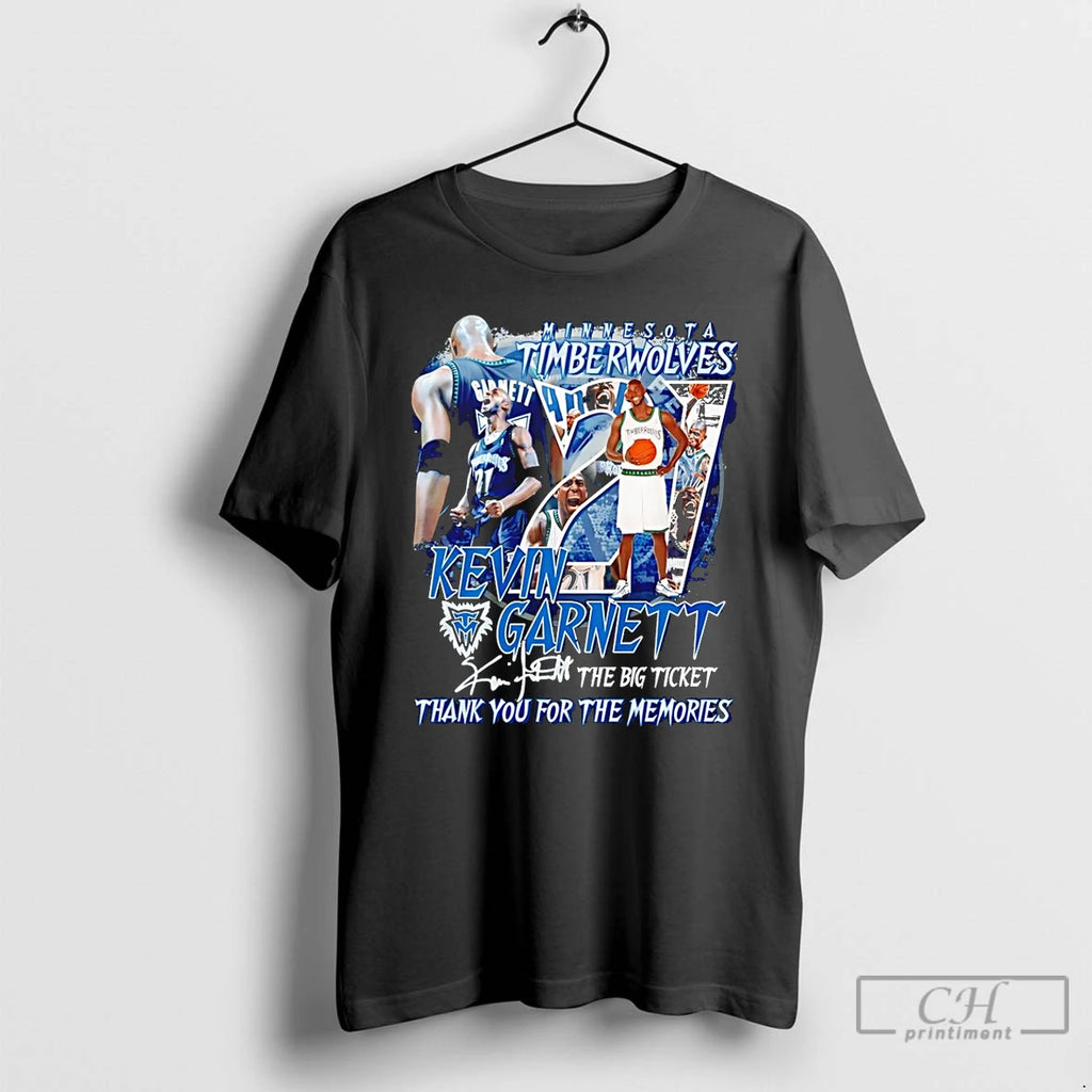 Classic Kevin Garnett Minnesota Timberwolves The Big Ticket Thank You For The Memories T Shirts Hoodie, Sweatshirt
