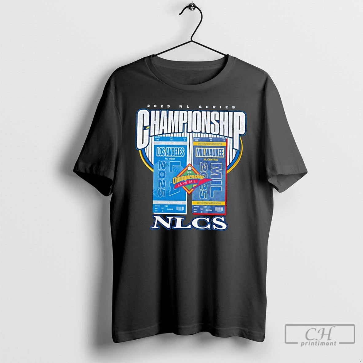 Classic Los Angeles Dodgers Vs Milwaukee Brewers 2025 Nl Series Championship Nlcs Matchup T Shirts Hoodie, Sweatshirt