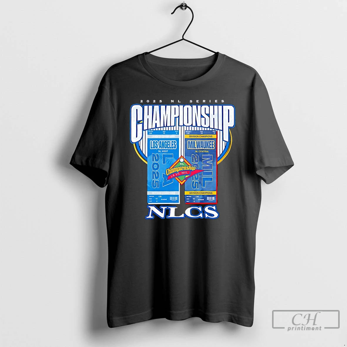 Classic Los Angeles Dodgers Vs Milwaukee Brewers 2025 Nlcs Series Championship Tickets T Shirts Hoodie, Sweatshirt