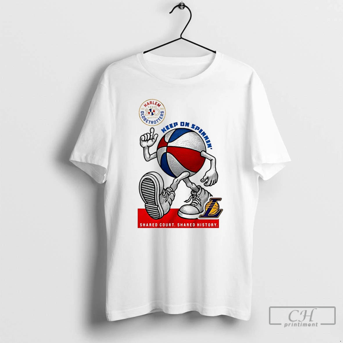 Classic Los Angeles Lakers X Harlem Globetrotters Keep On Spinning 2026 T-Shirts, Hoodie, Sweatshirt | InkRitualCo.com