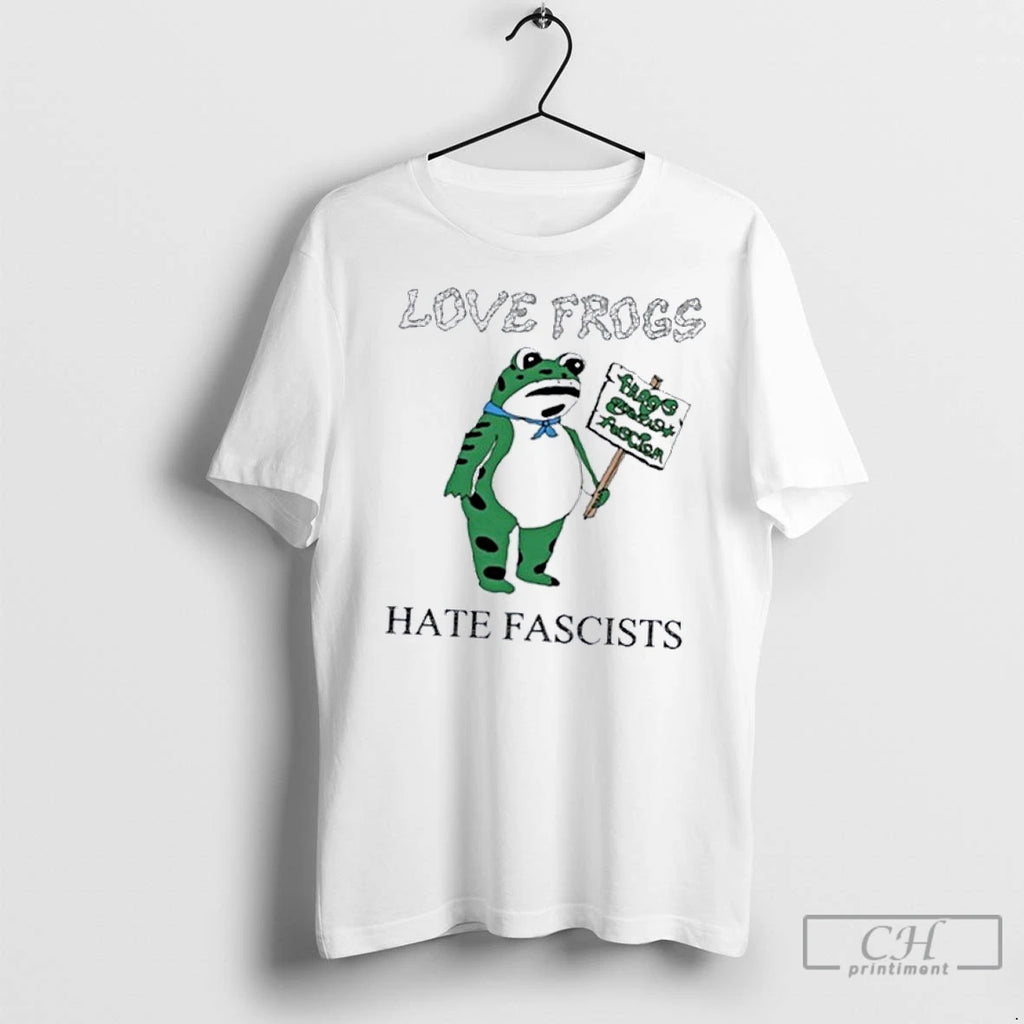 Classic Love Frogs Hate Fascists T-Shirts, Hoodie, Sweatshirt | InkRitualCo.com