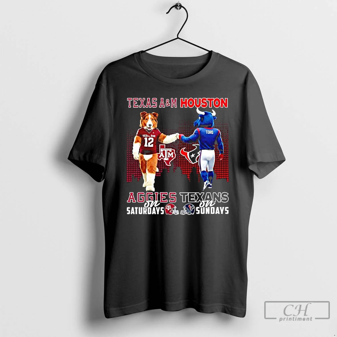 Classic Mascot Of Texas Am Aggies On Saturdays And Houston Texans On Sundays T Shirts Hoodie, Sweatshirt | InkRitualCo.com