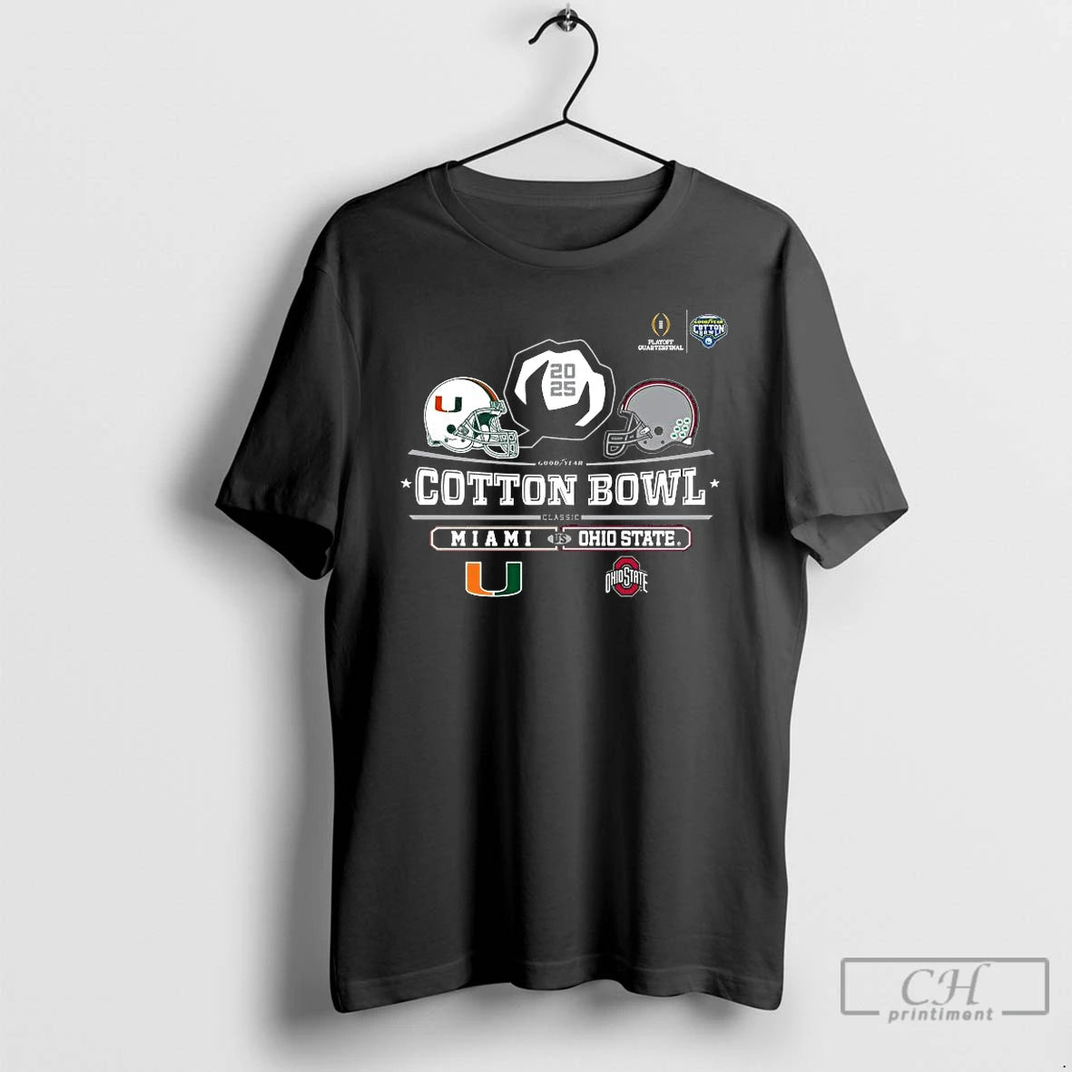 Classic Miami Vs Ohio State 2025 Cotton Bowl Helmet Logo December 31 T Shirts Sweater Hoodie, Sweatshirt | InkRitualCo.com