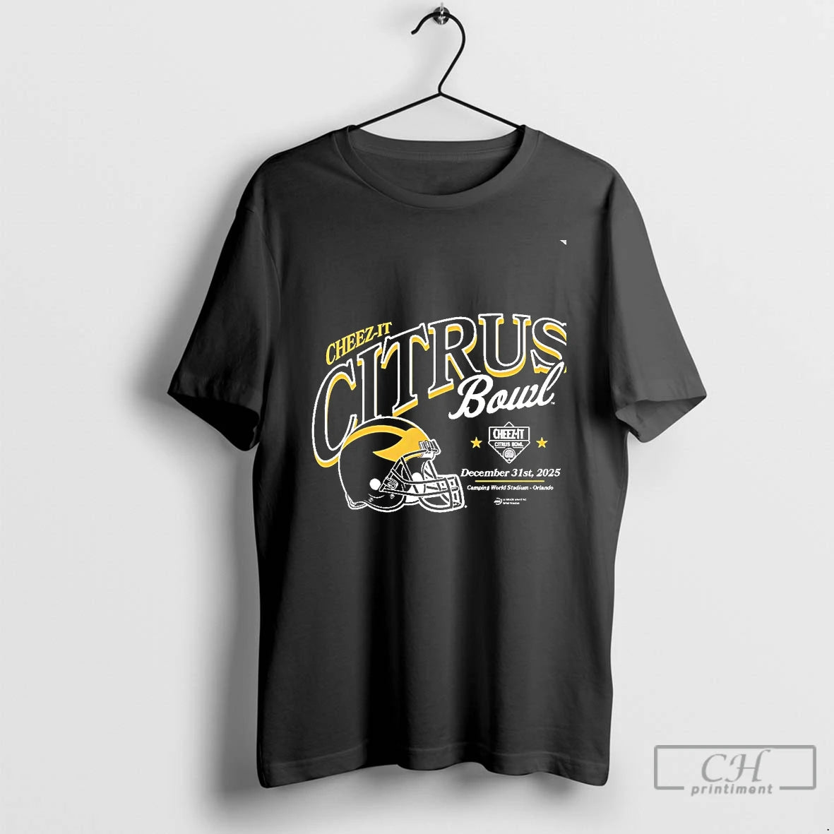 Classic Michigan Wolverines 2025 Cheez It Citrus Bowl Helmet Chriast T-Shirts, Hoodie, Sweatshirt | InkRitualCo.com